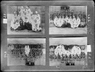 Image: Four World War I `Digger Pierrot' group photographs