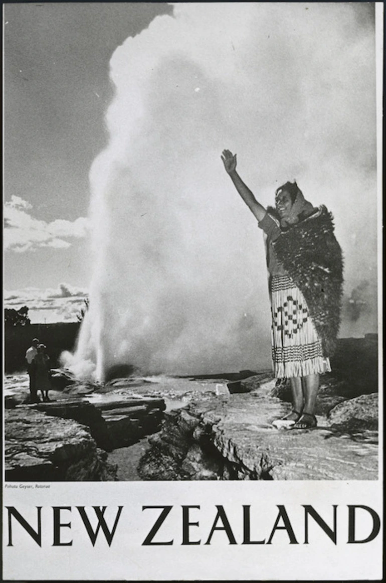 Image: Photograph of a tourism graphic advertising New Zealand