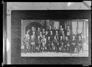 Image: Group portrait of [staff? teachers?] at King's College, Remuera, Auckland