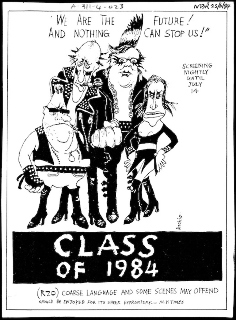 Image: Brockie, Robert Ellison, 1932- :Class of 1984. National Business Review, 25 June 1984.