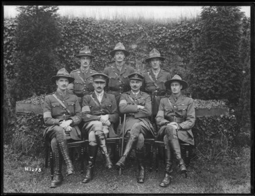 Image: Major-General Charles William Melvill with New Zealand Staff Force officers