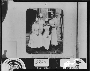Image: Group of four nurses at Nurse Murphy's maternity home, Wellington