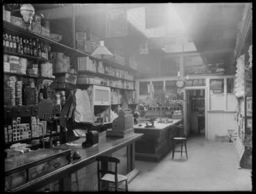 Image: Shop interior, grocery store, Christchurch