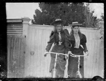 Image: Two girls on bicycles
