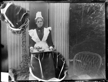 Image: Woman with tea tray