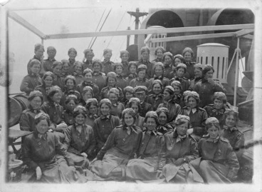 Image: New Zealand nurses on board the Rotorua, during World War I