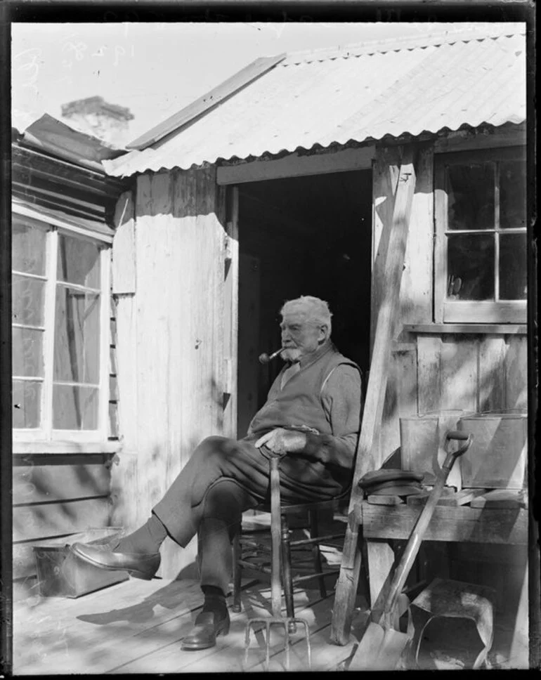 Image: Old miner, aged about 96, Havelock, Marlborough