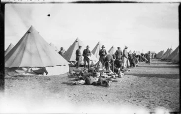 Image: Military camp during World War I, probably Egypt