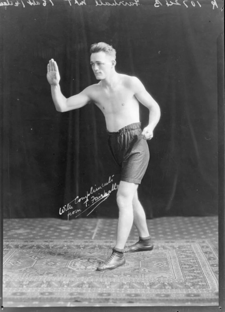 Image: Tommy Fairhall, boxer [signed]