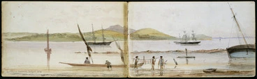 Image: Williams, Edward Arthur 1824-1898 :Auckland Harbour, August 1864.