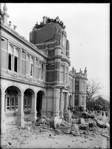 Image: Nelson College building damaged by the Murchison earthquake
