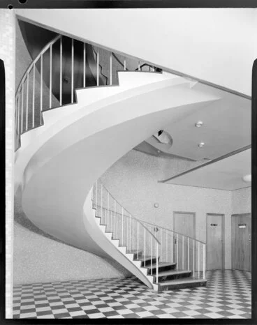 Image: Interior of staircase, Government Life building, Rotorua