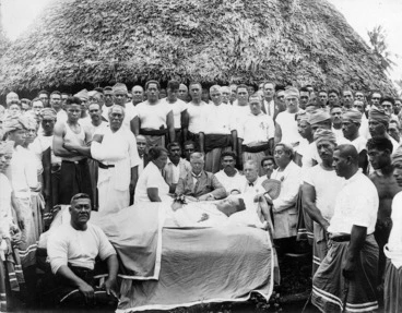 Image: The lying in state of Tupua Tamasese Lealofi III, Samoa