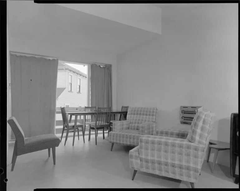 Image: Dining room interior, Clifton Terrace flats, Wellington