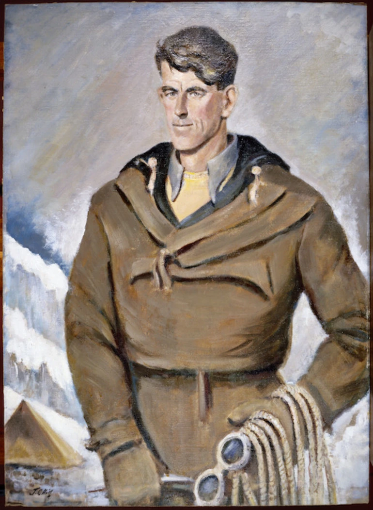 Image: Hill, John Cecil, 1889-1974 :Sir Edmund Hillary [ca 1953]