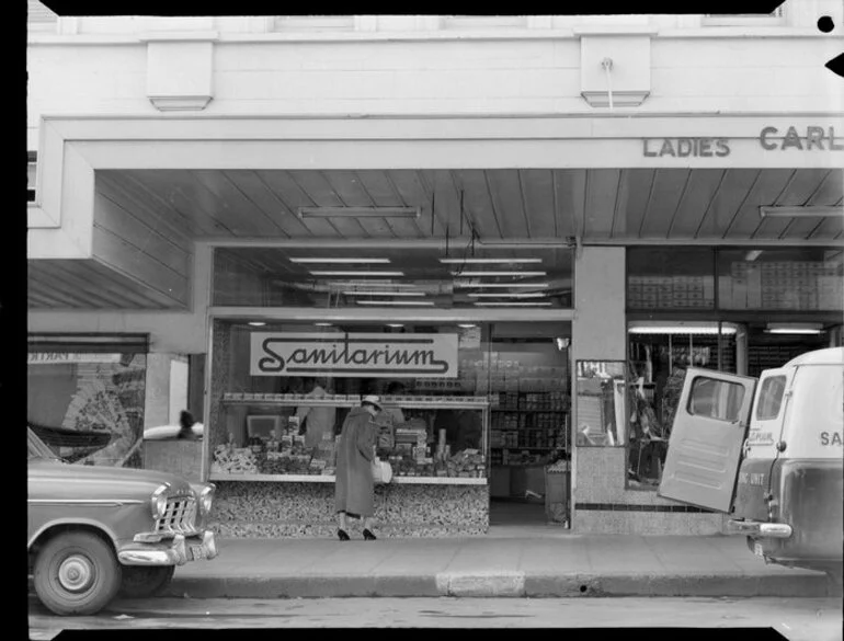 Image: Delivery van outside Sanitarium shop