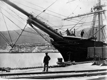Image: The ship Antares at Lyttelton Harbour