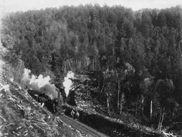 Image: F class locomotive on the Raurimu spiral