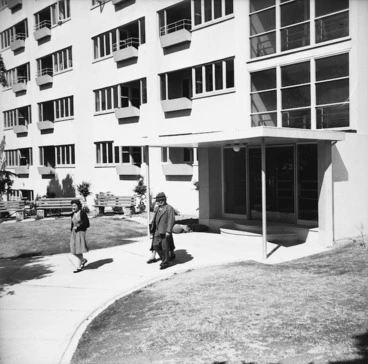 Image: Entrance to the Dixon Street flats, Wellington
