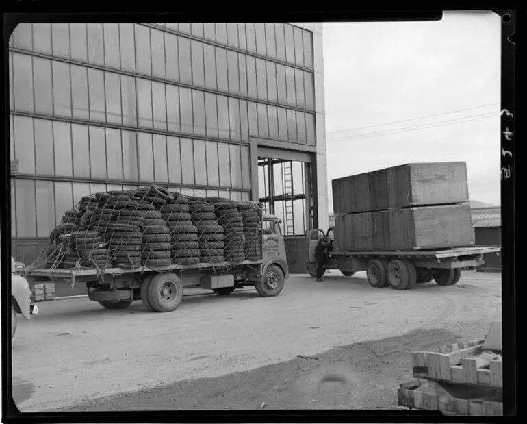 Image: Trucks outside Ford Motors factory