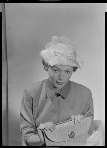 Image: Mrs Trapp modelling hat