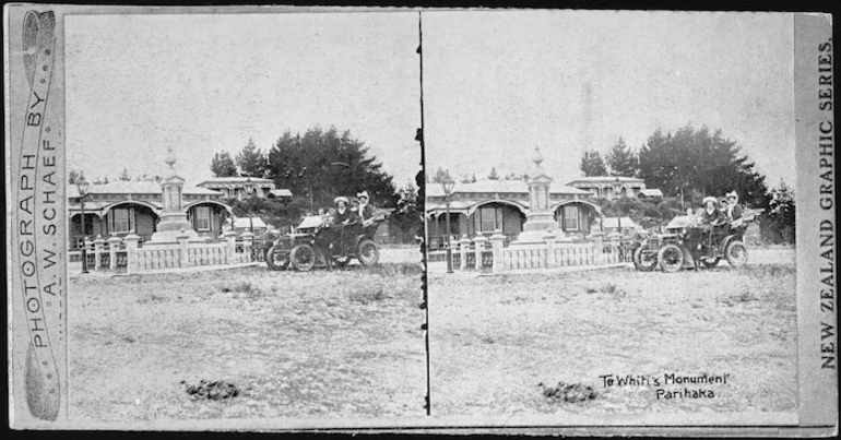 Image: Schaef, A W :Te Whiti's Monument, Parihaka