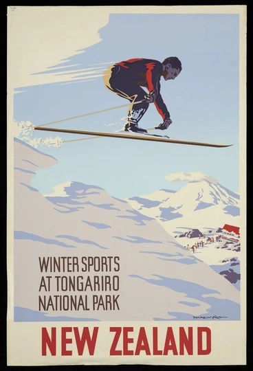 Image: King, Marcus, 1891-1983 :Winter sports at Tongariro National Park New Zealand [ca 1960]