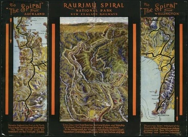 Image: New Zealand Railways. Publicity Branch: Raurimu Spiral and National Park / E. M. Lovell-Smith, 1929. 1930.