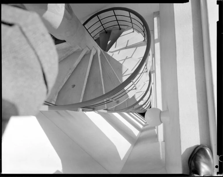 Image: Staircase in Clifton Towers, a block of flats in Wellington