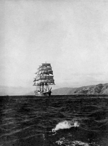 Image: The sailing ship "Pamir", Wellington Harbour