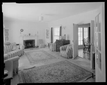 Image: Bundon Burke house, living room, Wellington