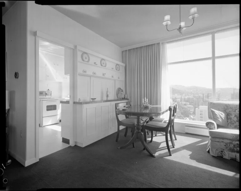 Image: Dining area of Herbert Gardens Flats, The Terrace, Wellington