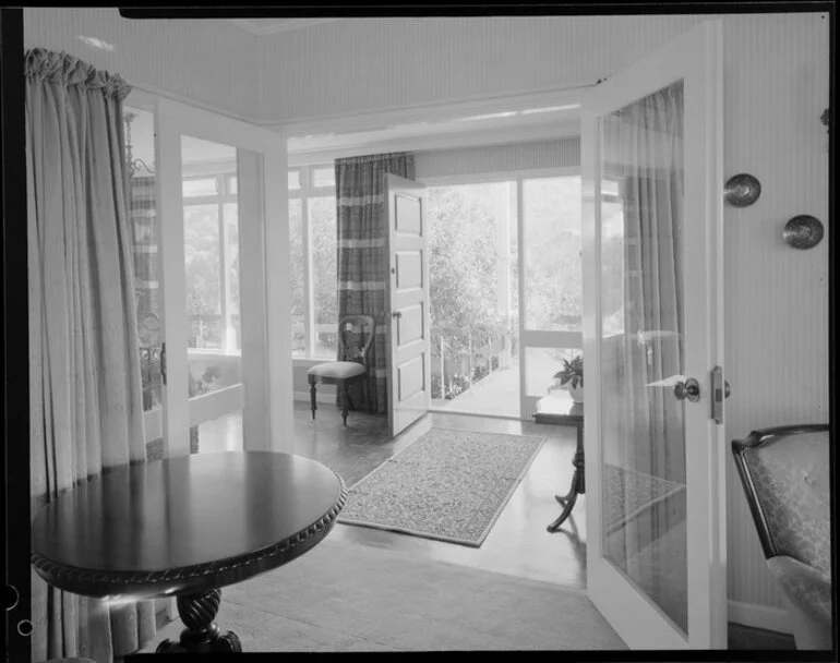 Image: Entrance and hallway of Mrs Green's house, 31a Simla Crescent, Khandallah, Wellington