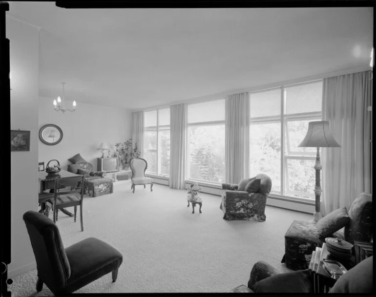 Image: Living room of Herbert Gardens Flats, The Terrace, Wellington