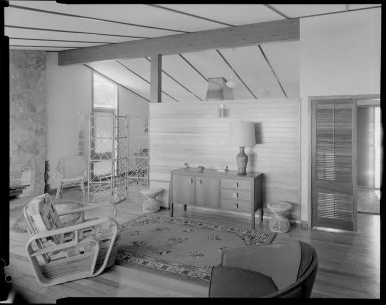 Image: Living room interior, Douglas Wilson house