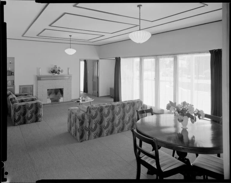 Image: Living room interior, Cockburn house, Masterton