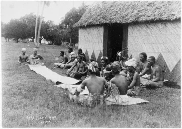Image: Men playing a game of Lafo, Vavau, Tonga - Photograph taken by Thomas Andrew