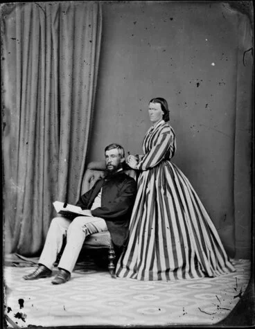 Image: Unidentified couple, with an open book