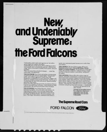 Image: Ford Falcon car advertisement
