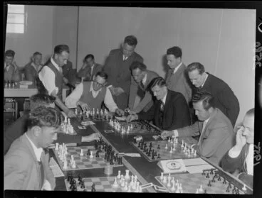 Image: Telegraph Company chess tournament, Wellington versus Otago