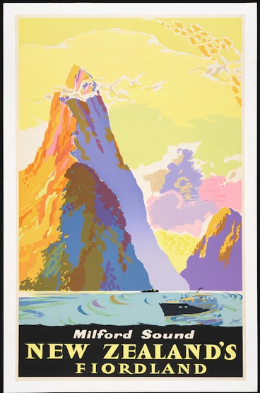 Image: Mallitte, Howard Leon, 1910-1979: Milford Sound, New Zealand's Fiordland. [1960s]