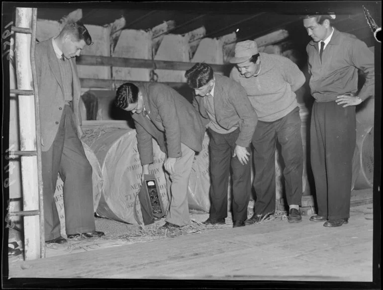 Image: Radioactivity tests on the waterfron (caption) showing a Geiger Counter