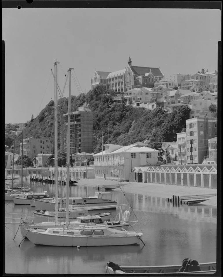 Image: Royal Port Nicholson Yacht Club, also showing St Gerard's Church and Monastery