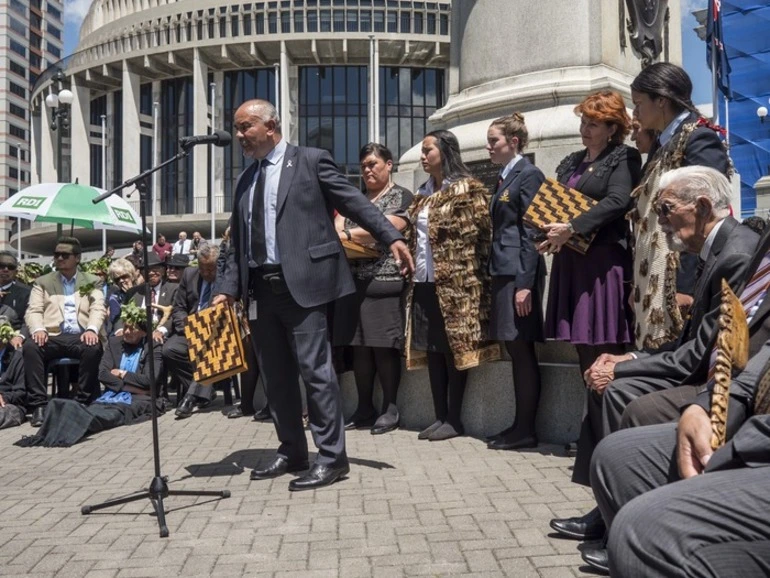 Image: New Zealand Land wars petition presentation at Parliament