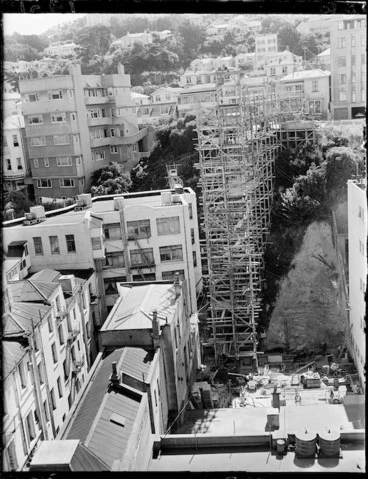 Image: Construction of a substation, The Terrace, Wellington