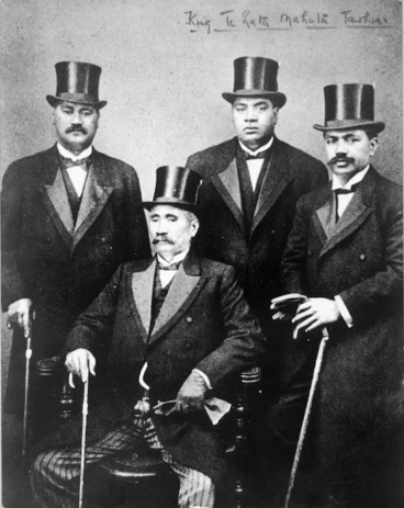 Image: Te Rata Mahuta, Tupu Taingakawa, Mita Karaka and Geo G Paul