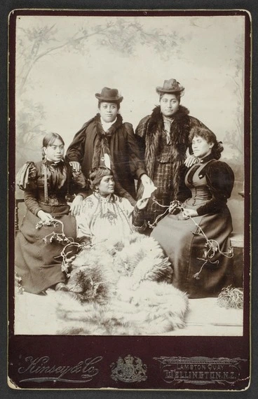 Image: Group including Mrs Hohepine Love, Mrs Ripeka Love and Mrs Manu Peck - Photograph taken Kinsey and Company