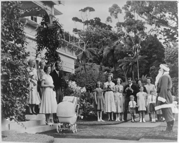 Image: Creator unidentified : Photograph of Her Majesty Queen Elizabeth II, and his Royal Highness the Duke of Edinburgh, during Christmas, Government House, Auckland