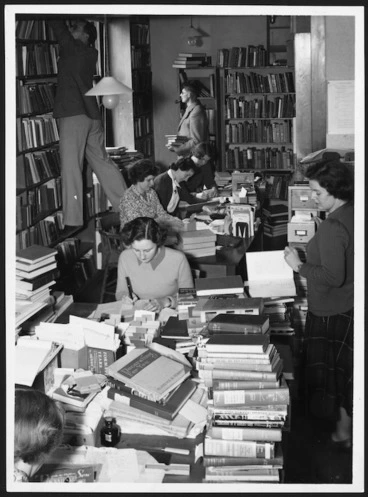 Image: National Library Service workroom, Sydney Street East, Wellington