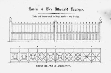 Image: Findlay & Co. :Findlay and Co's illustrated catalogue. Plain and ornamental railings, made to any design. Prices per foot on application. [1874]